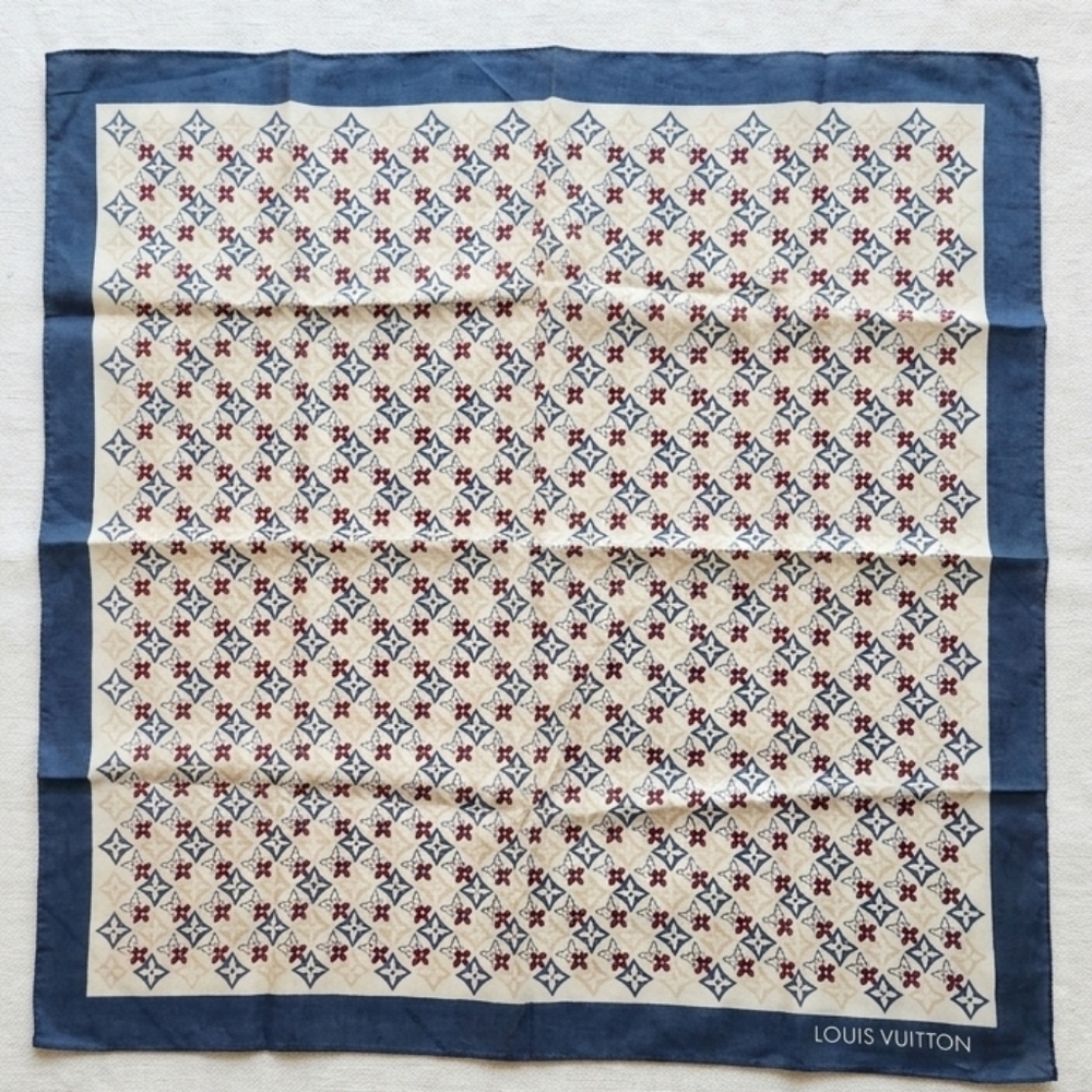 Authentic Vintage Louis Vuitton Cotton Monogram Scarf-Beautiful!